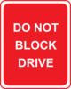 Do Not Block Drive Clip Art